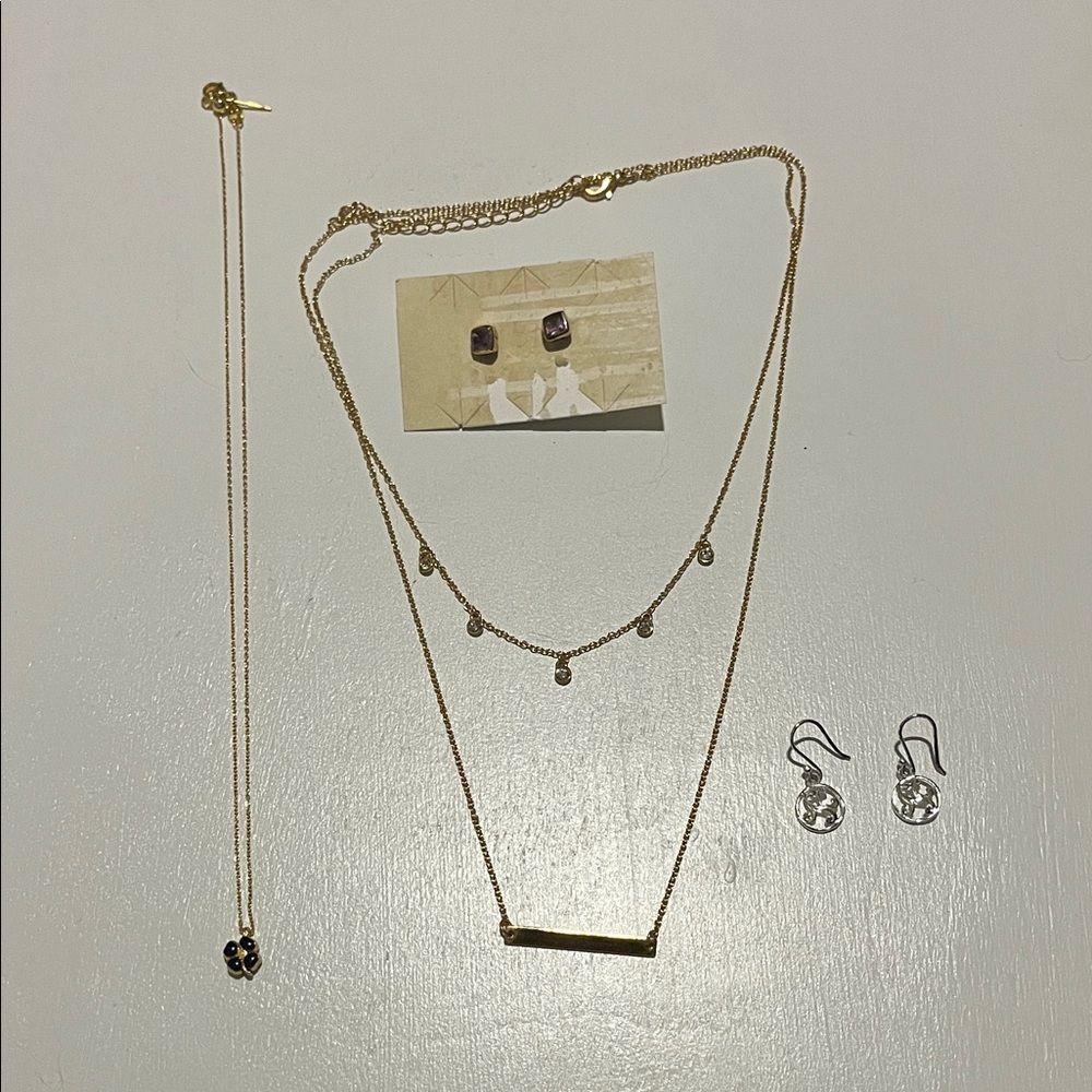 Gold and Sterling Silver Jewelry Bundle